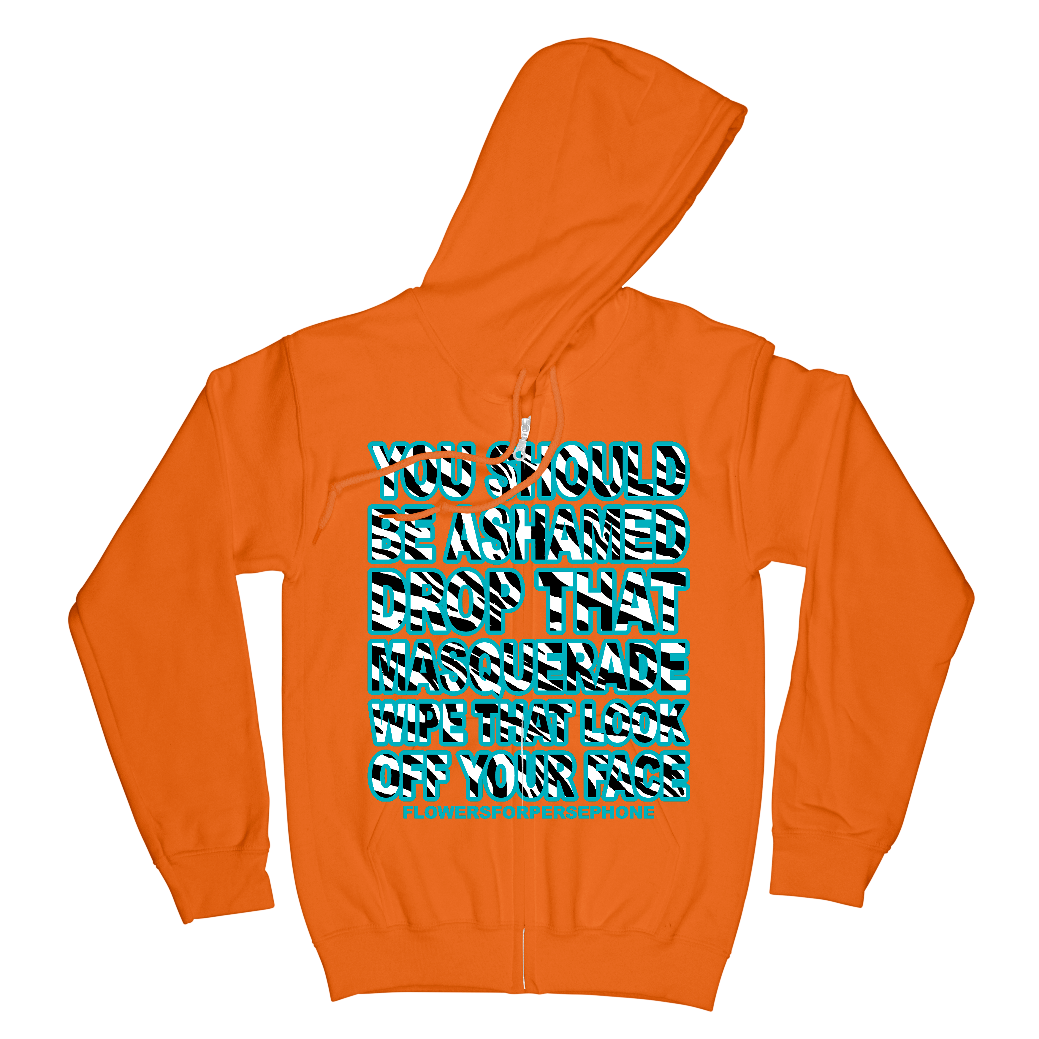 Zebra Print Zip-Up Hoodie